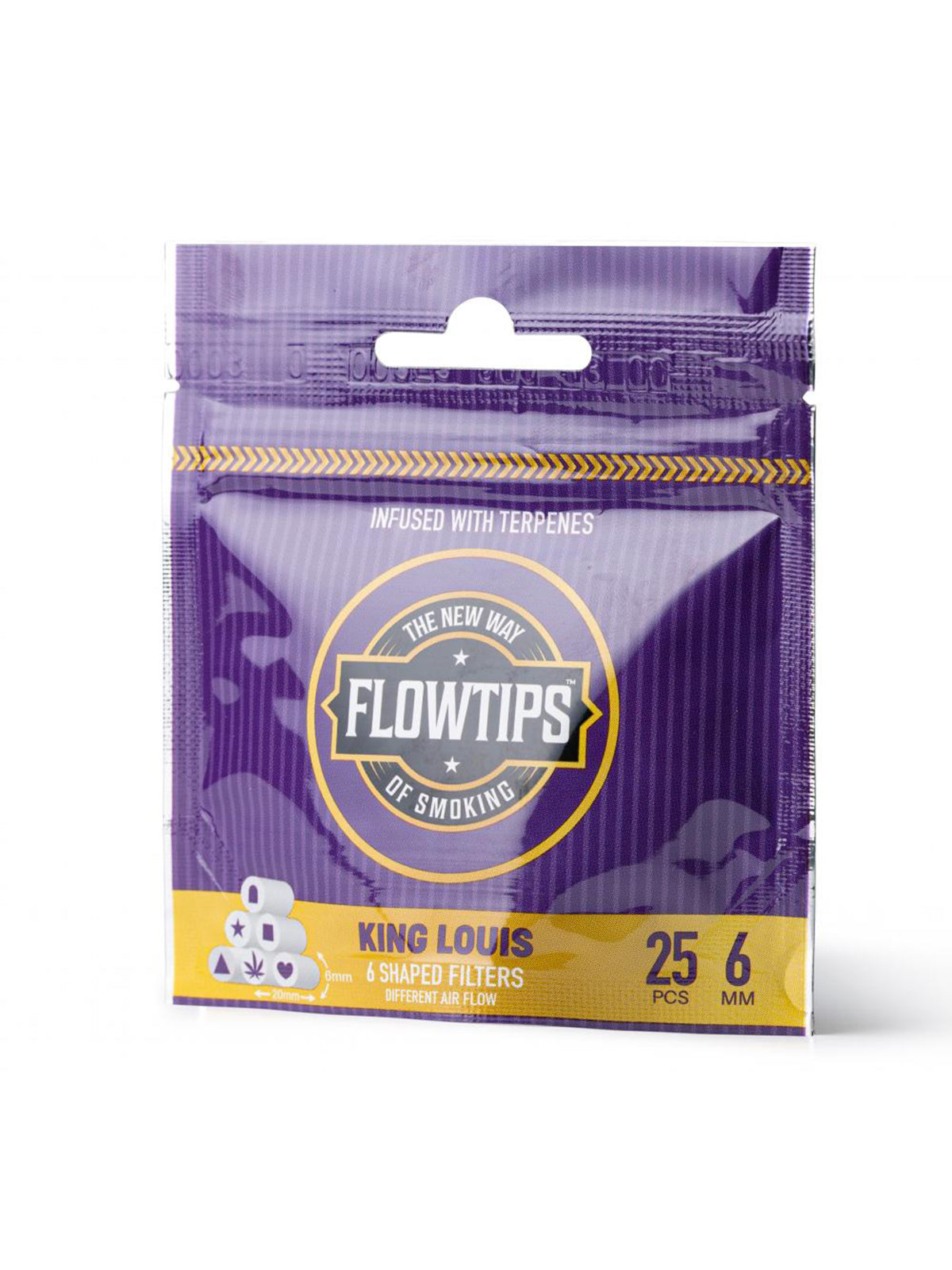 FLOWTIPS ® Multi Pack KING LOUIS,MANGO, STARBERRY TERPENE FILTER TIPS (3-PACK Multi)