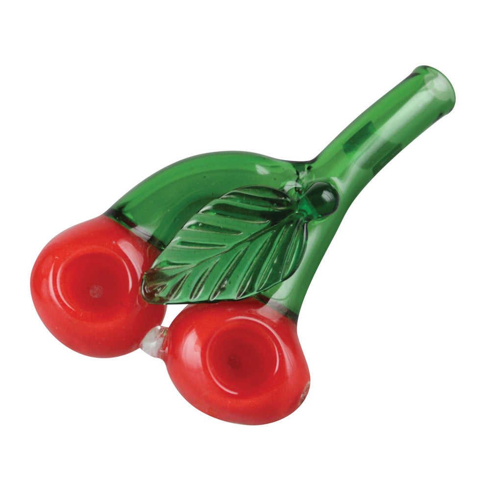Double Cherry Glass Hand Pipe - 5.5"