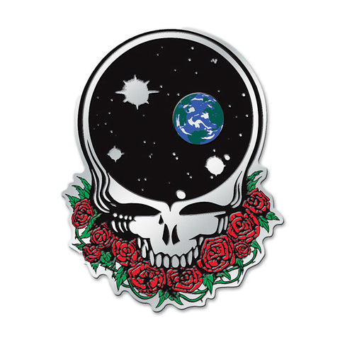 Grateful Dead Space Your Face Metal Sticker - 2.75 "x 3.5"