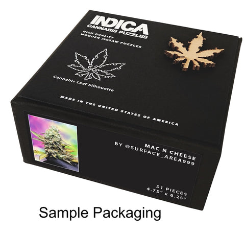 Indica Puzzle: Nick Johnson “Gelato Cake II" 8.1" x 10.81" 130 Piece 1/4 Inch thick Maple Wood Jigsaw Puzzle