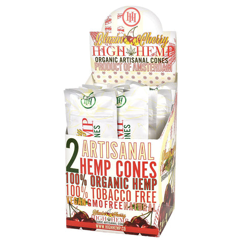 15PC DISPLAY - High Hemp Organic Artisanal Cones - 2pk