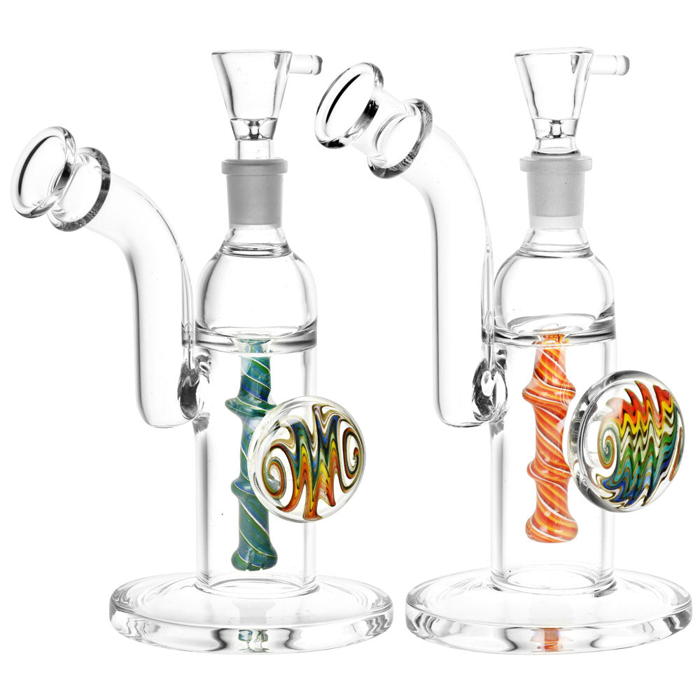 Wigwag Perc Water Pipe - 6" / 14mm F / Colors Vary