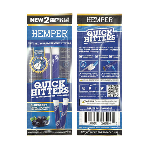 Hemper Quick Hitters Multi-Use Disposable One Hitter | 2pk | 20pc Display