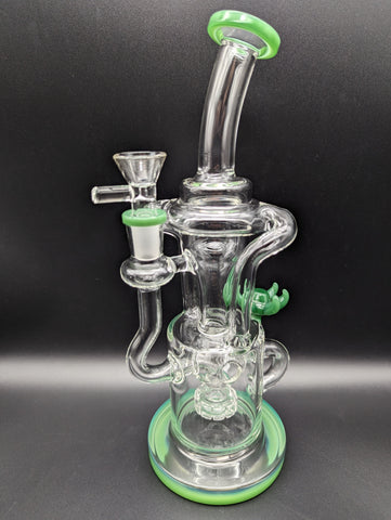 10" Egg Perc Showerhead Recycler Water Pipe