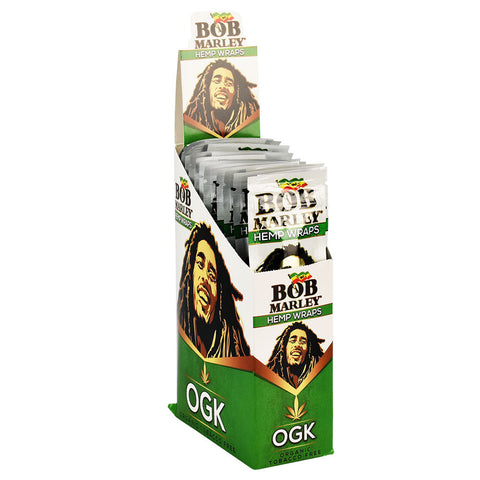 25PC DISP - Bob Marley Hemp Wraps - 2pk