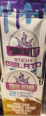 True Hemp Organic Natural 2 Wraps Per Pack Sticky Gelato Flavor (5 Count)
