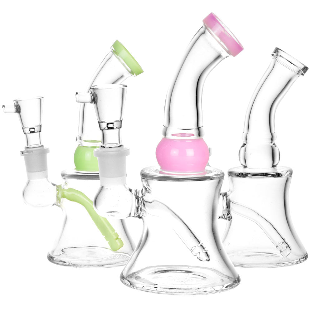 Ring My Bell Mini Glass Water Pipe - 6"/14mm F/Colors Vary