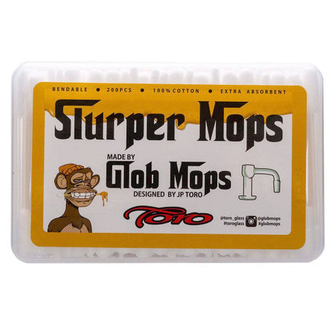 GLOB MOPS SLURPER MOPS COTTON SWABS EXTRA ABSORBENT - PACK OF 200