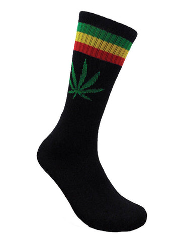 1 Pair - Leaf Republic Socks - Rasta Stripes